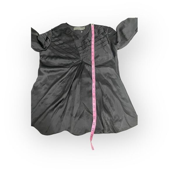 Proenza Schouler Black Silk Long Sleeve Detail Blouse - Picture 15 of 15